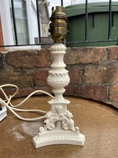 Vintage Small Shabby Chic Cherub Winged White Lamp