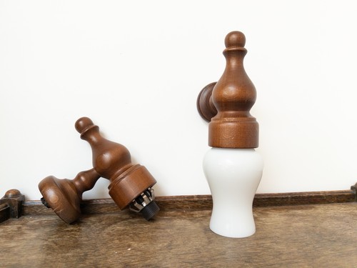 Pair vintage french wooden - vintage,