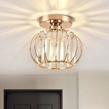 Modern Ceiling Light Crystal Metal Lampshade Pendant Lighting Chandelier LampE27
