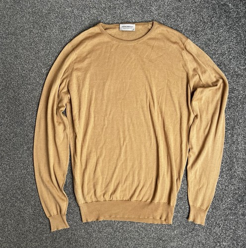 Beige john smedley crewneck - beige,