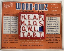 Vintage Fairylite Word Quiz /