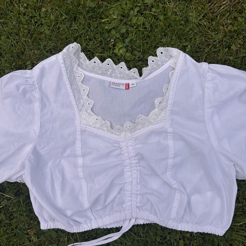 White cottagecore dirndl - cottagecore,