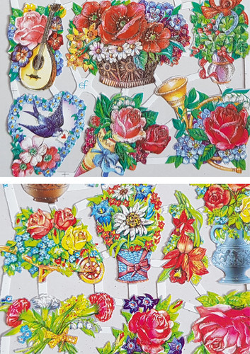 Vintage style floral paper - style,