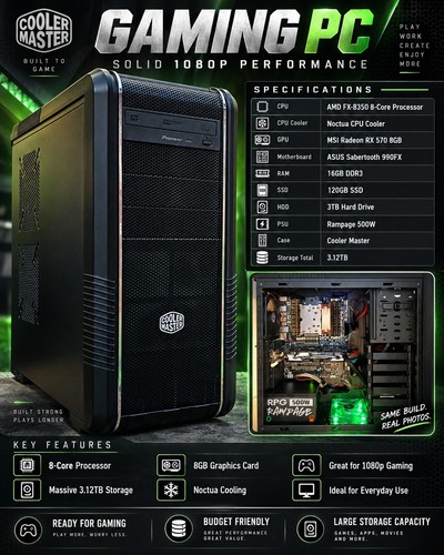 Gaming amd 8350 rx - amd, 570