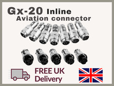 GX20 2 3 4 5 6  Pin Metal Inline Cable Connector Joint Aviation Plug Heavy Duty