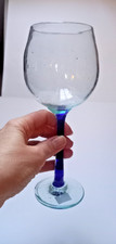 Wine Glasses-Blue stem-Set of