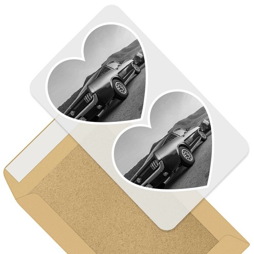 Heart stickers bw - -,