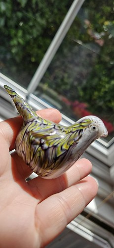 Vintage art glass bird - art,