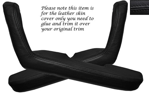 Black stitch door handle - 2x,