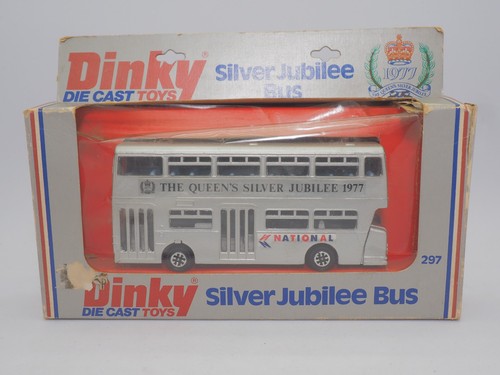 Dinky 297 silver jubilee bus - dinky,
