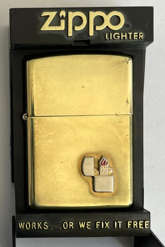 Vintage solid brass zippo - vintage,