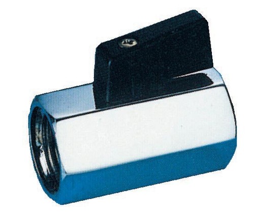 Brass chrome mini ball valve - chrome,