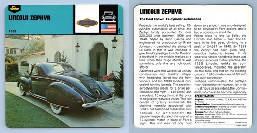 Lincoln zephyr 1939 - lincoln,