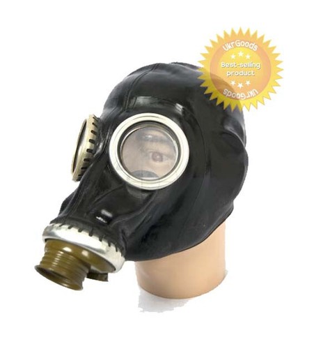 Black gas mask size 2 - black, gp-5
