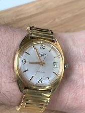 Vintage Talis Swiss Made Incabloc Gold Plated Dress Watch 21 Jewels With date