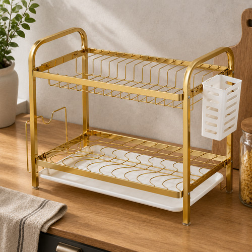 Tier dish drying rack with - tier,