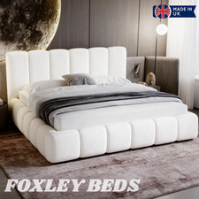 Ottoman Bed Winged Plush Velvet New York Divan Storage Double & King Size Bed