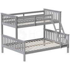 Wooden Bunk Beds Detachable Triple Sleeper High Sleeper Ladder Kids 
