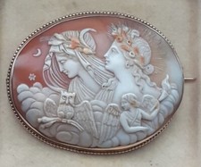 Grand Tour Shell Cameo Brooch