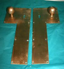 Handle Handles Door Finger Plates Pair Brass Plate  805 (FREE UK POSTAGE)
