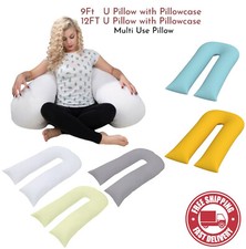 9Ft/12Ft U Shaped Pillow with Pillowcase Pregnancy Maternity Full Body Support