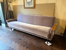 Vintage Danish Velvet Sofa Bed