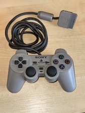 Official PlayStation 1 Controller PS1 SCPH-1200 Dual Shock Grey TESTED + WORKING