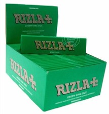 Rizla King Size Rolling Papers in Display Box - Green (50 Booklets per Box)