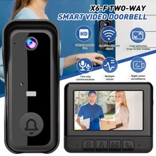 Wireless Doorbell Security Camera Video Door Bell Intercom Night Vision HD