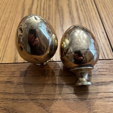 2 Antique Brass Bed Knobs 90mm By 60mm