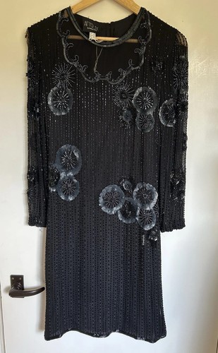 After six vintage silk - after, black