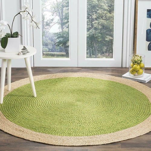Natural round jute rug - round,