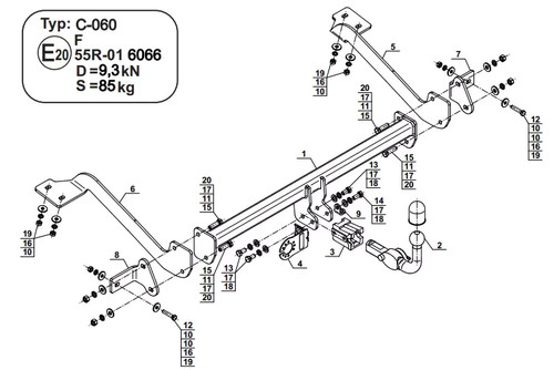Detachable tow bar - tow,
