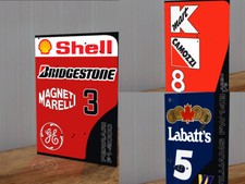 F1 Rear Wing Artwork Ferrari Williams McLaren Brawn Jordan Metal Sign F1 Gift