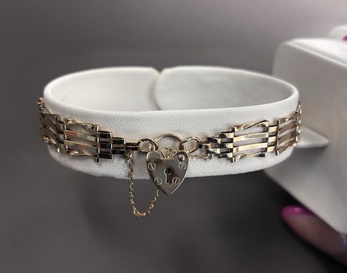 9ct yellow gold gate bracelet - 9ct,