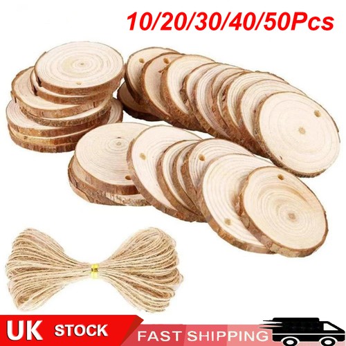 8cm natural wood slices - 6-8cm,