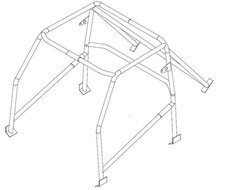 CUSTOM CAGES CLASSIC MINI BOLT IN ROLL CAGE IN T45 KIT No K16325 FREE DELIVERY