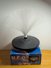 Vintage UFO Rotating Colour Flashing Changing Fibre Optic Light Lamp 1990s VGC