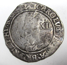 England 1625-1649 King Charles 1 Silver Shilling Coin