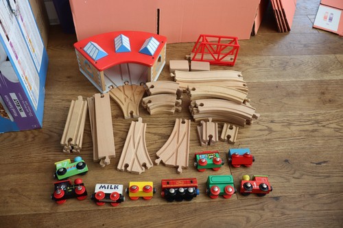 Mixed brands wooden train set - mixed,