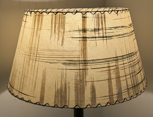 Vtg fiberglass lamp - shade, drum