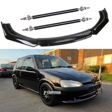 Front Bumper Lip Spoiler Splitter Strut Rods For PEUGEOT 106 206 207 1996-2014