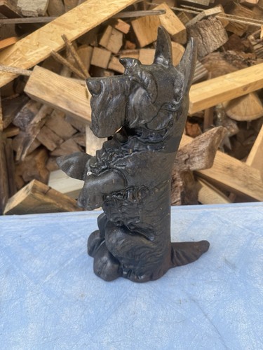 Vintage cast iron scottie - cast,