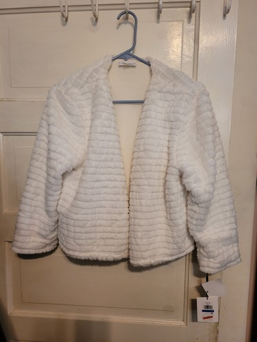 Calvin klein white faux fur - calvin,
