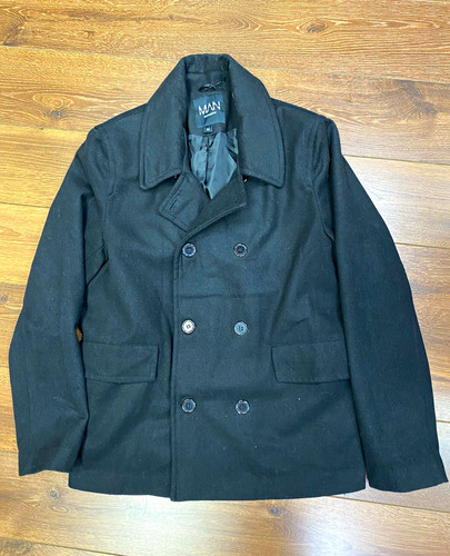 Boohooman men black pea - black,
