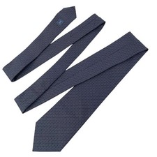 Used [Used] LOUIS VUITTON Cravat Monogram Nanodots 8CM M76606 Silk Gray Men's