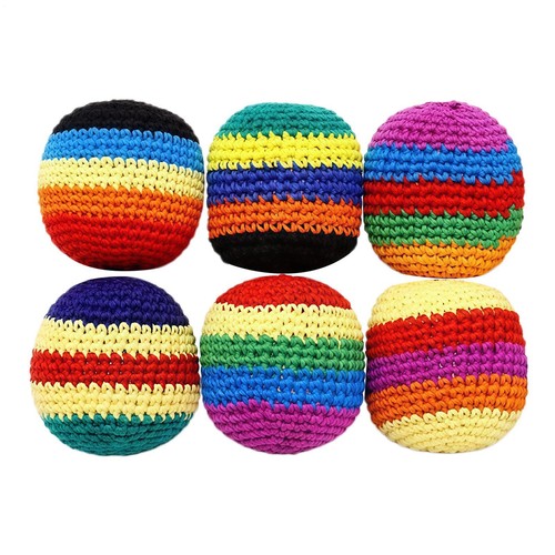 6pcs handmade knitted footbag - handmade,