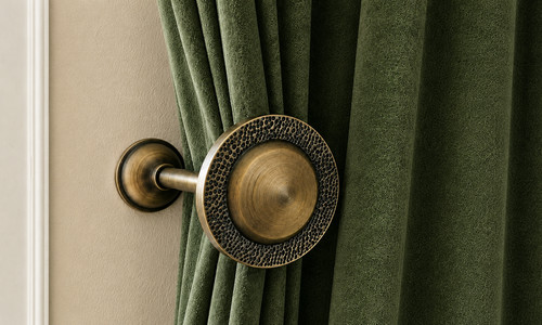 Antique brass curtain - antique, tie