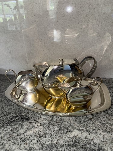 Silver plated teapot creamer - silver,