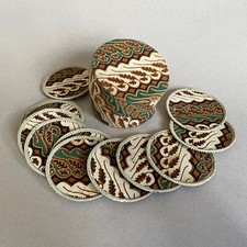 Set of 10 African Coasters